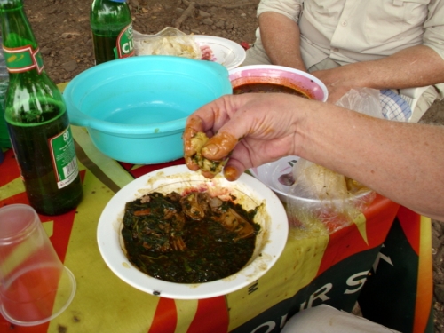 Okra Stew lunch in Ghana